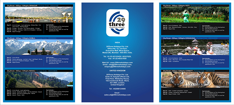 TTF domestic tour itinerary outside creative brochure artwork