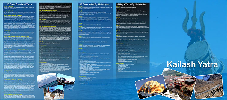 TTF Kailash Mansarovar inside Brochure design